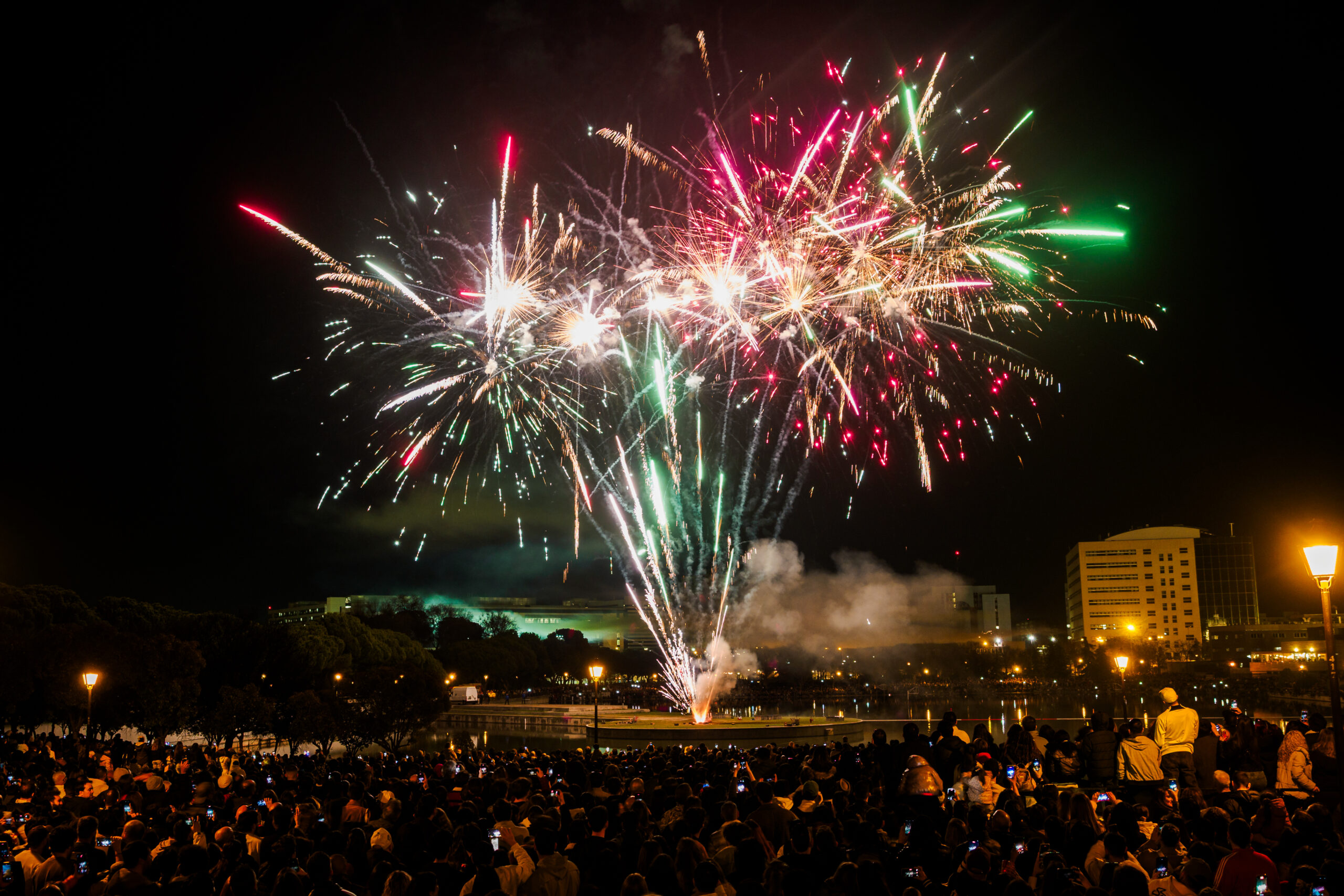 Celebración Año Nuevo Chino - fuegos artificiales